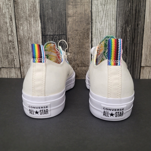 Converse Chuck Taylor All-Star Lift Low LGBT Men's 10 -Women's 12 Rainbow - Picture 4 of 10